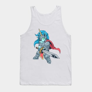 In armor with long sword - Unicorn Tank Top